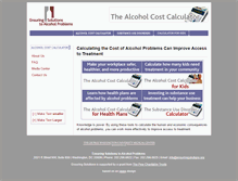 Tablet Screenshot of alcoholcostcalculator.org